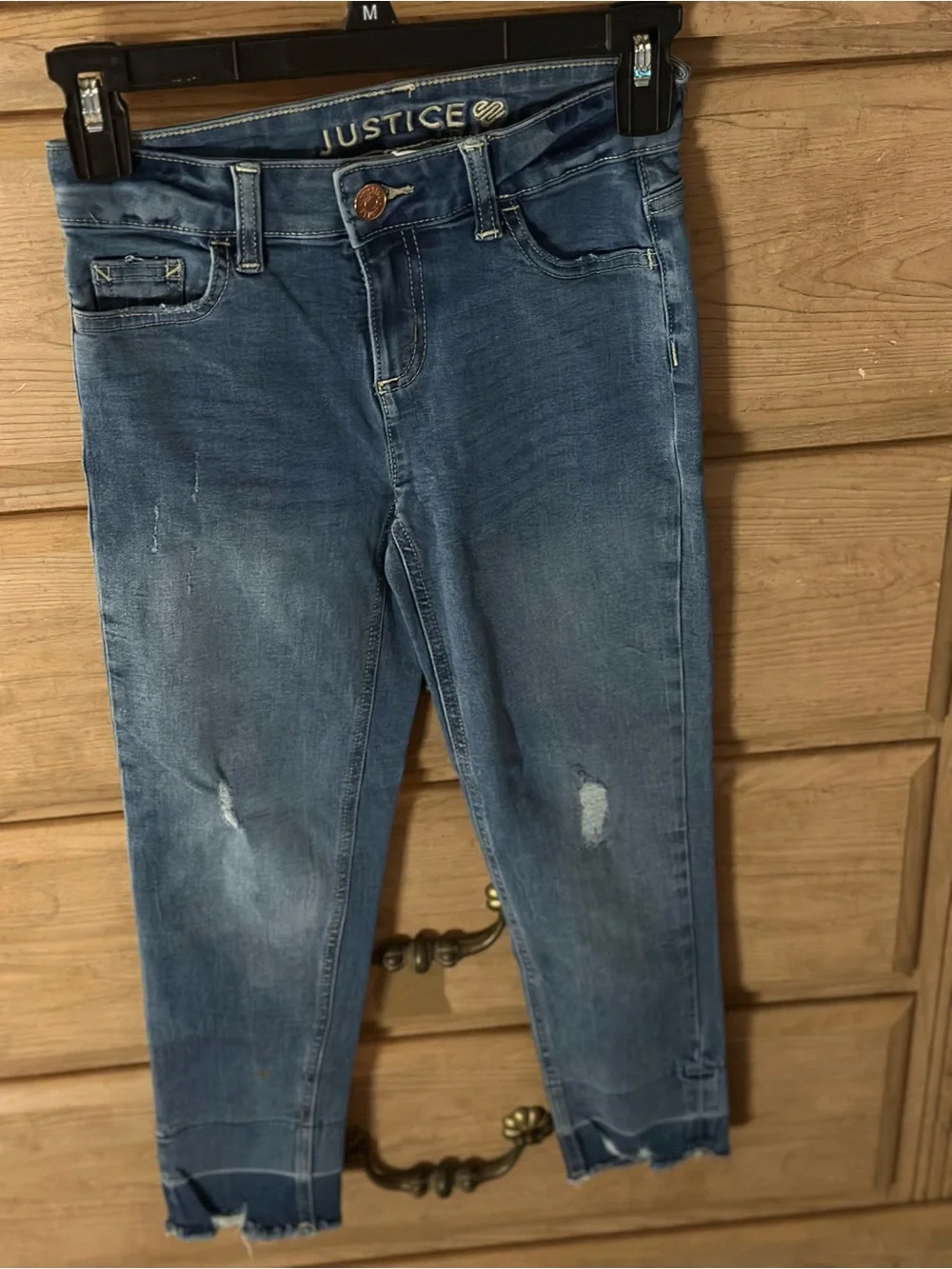 Justice Girls' Blue Patterned & Washed Simply Low Rise Jeans - 2-Pack | Size 12S